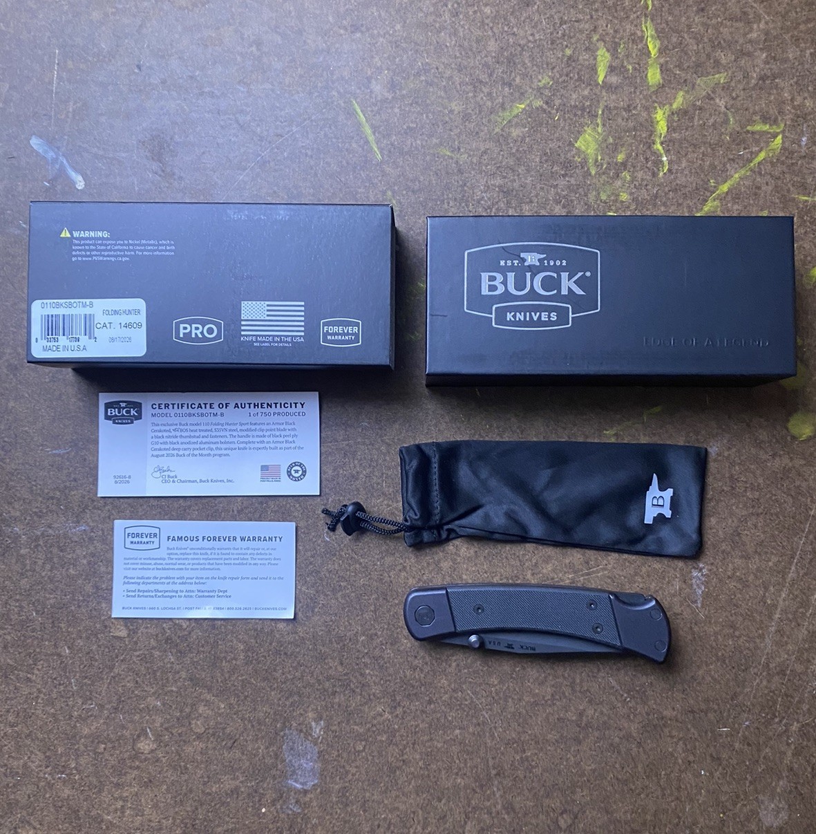 Buck 110 Folding Hunter Knife Buck Of The Month August 2026 0110BKSBOTM-B MIB Buck 110 Folding Hunter Knife Buck Of The Month August 2026 0110BKSBOTM-B MIB