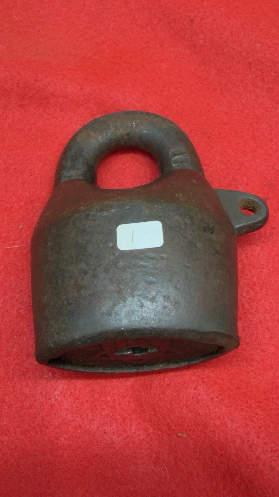 Antique 1800s Cast Iron Scandinavian Star Lock Padlock No Key
