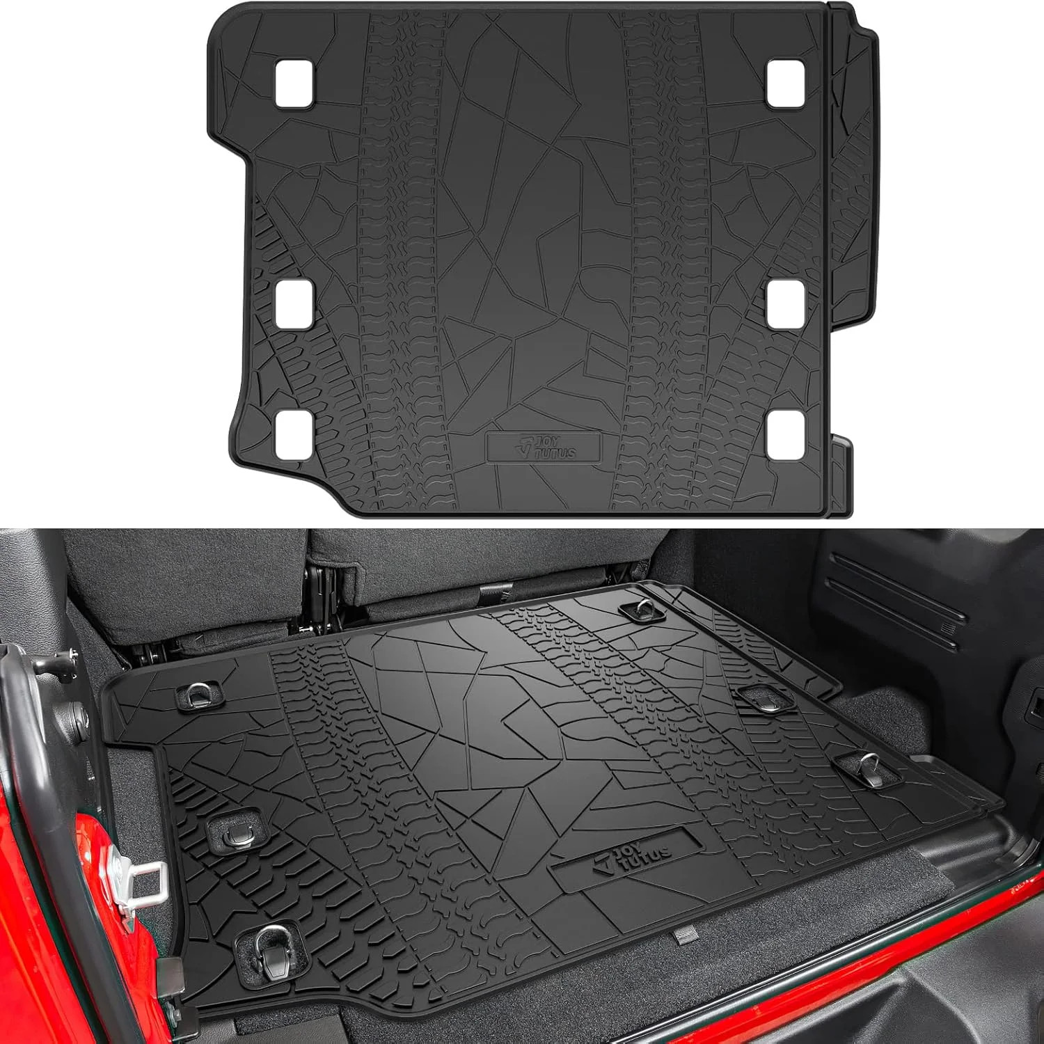 JOYTUTUS Cargo Mat fits 2018-2026 Wrangler JL 4X4 with OEM Subwoofer, All-Weathe JOYTUTUS Cargo Mat fits 2018-2026 Wrangler JL 4X4 with OEM Subwoofer, All-Weathe