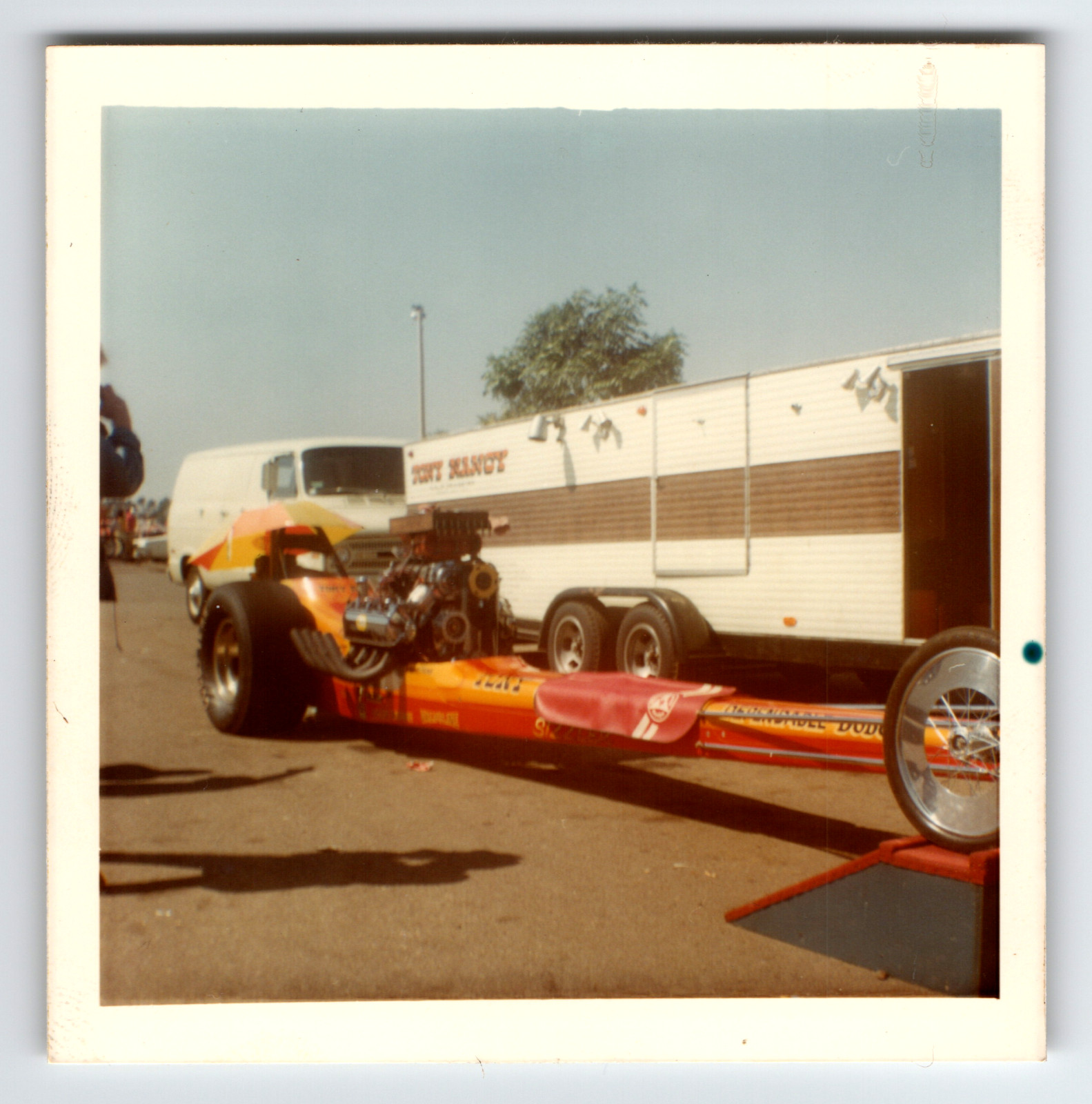 Photo Lot of 2 Vintage NHRA Drag Racing Cars Top Fuel Dragster c1970