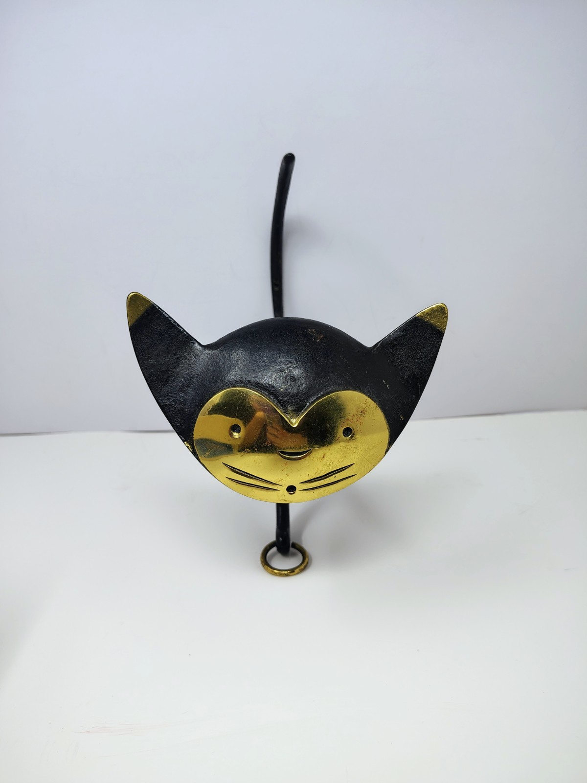 Walter Bosse Vintage Austrian MCM Baller Vienna Bronze Cat Wall Hanging Art Deco