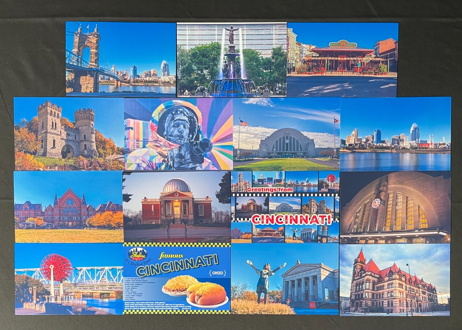 New postcards 4x6 Cincinnati Ohio landmarks scenery multiview recipe set of 15 New postcards 4x6 Cincinnati Ohio landmarks scenery multiview recipe set of 15