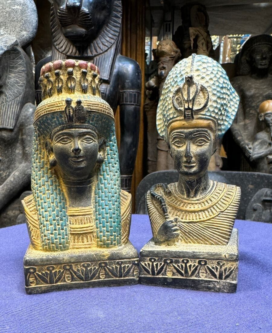 2 Figure for head Meritamen Ancient Egyptian Queen and King Tutankhamun Egypt BC
