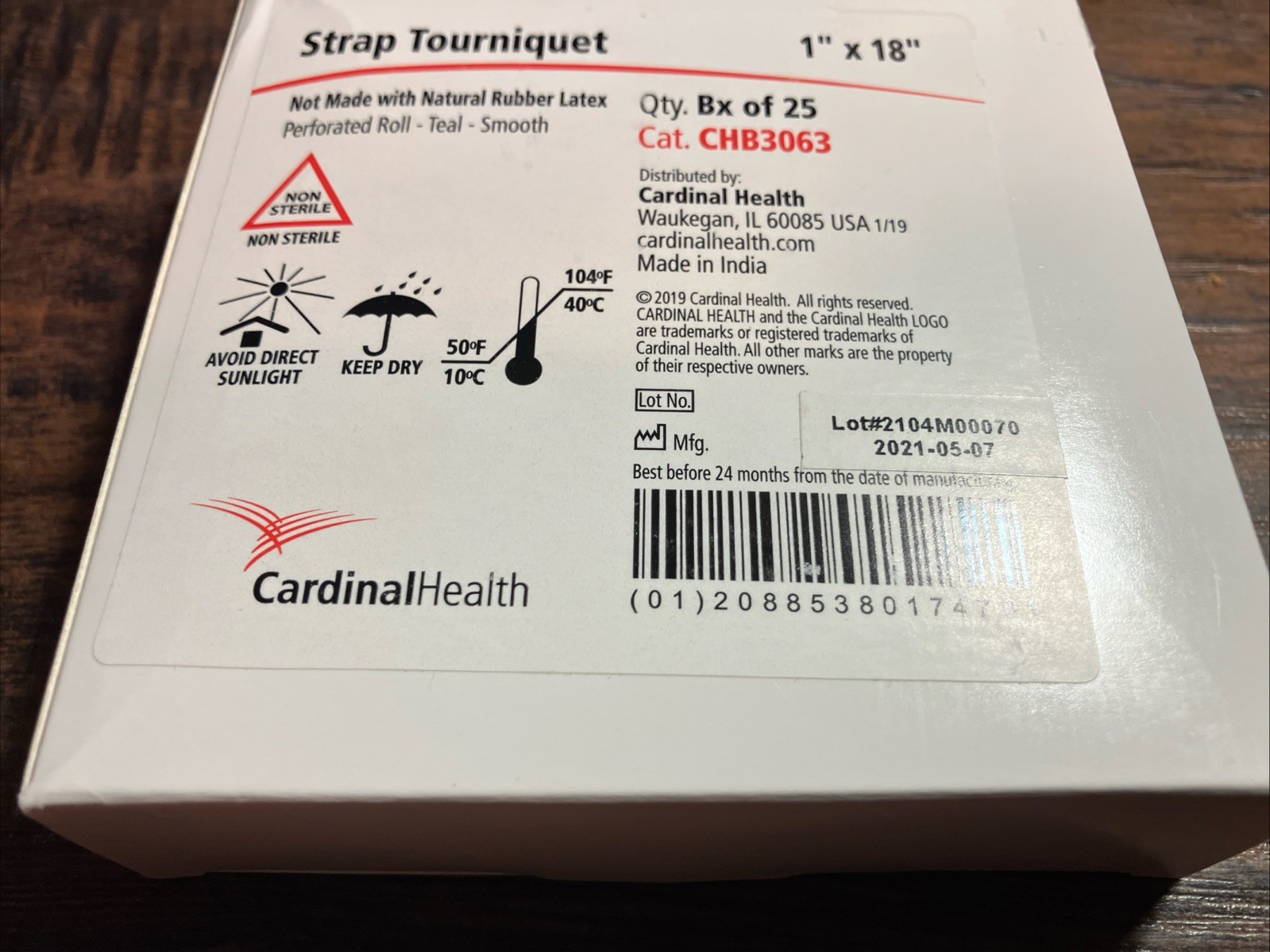 New CardinalHealth CHB Strap Tourniquet Pack CHB3063 - 25 Pack, 1 New CardinalHealth CHB Strap Tourniquet Pack CHB3063 - 25 Pack, 1