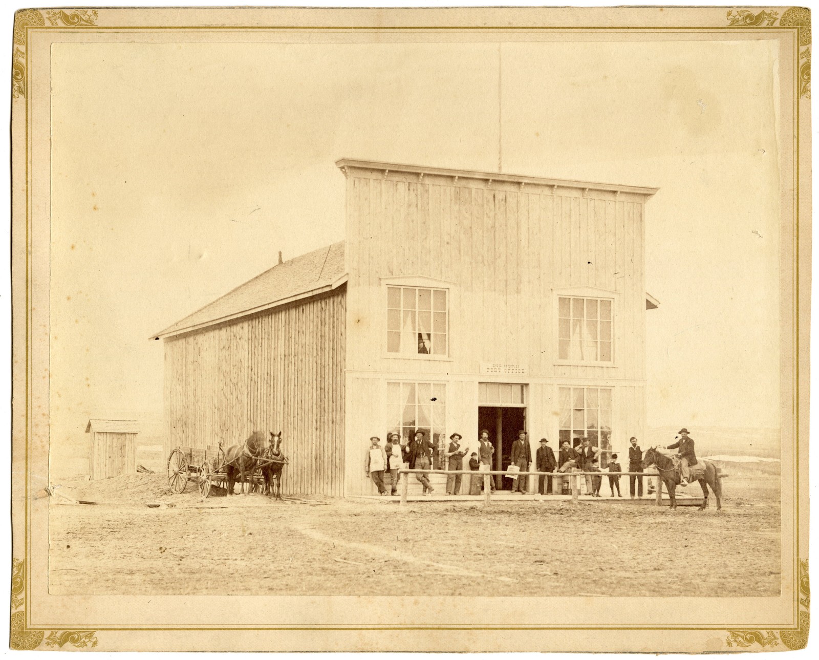 1880s Albumen Print Photo Post Office Gen. Store Big Horn Sheridan Co. Wyoming