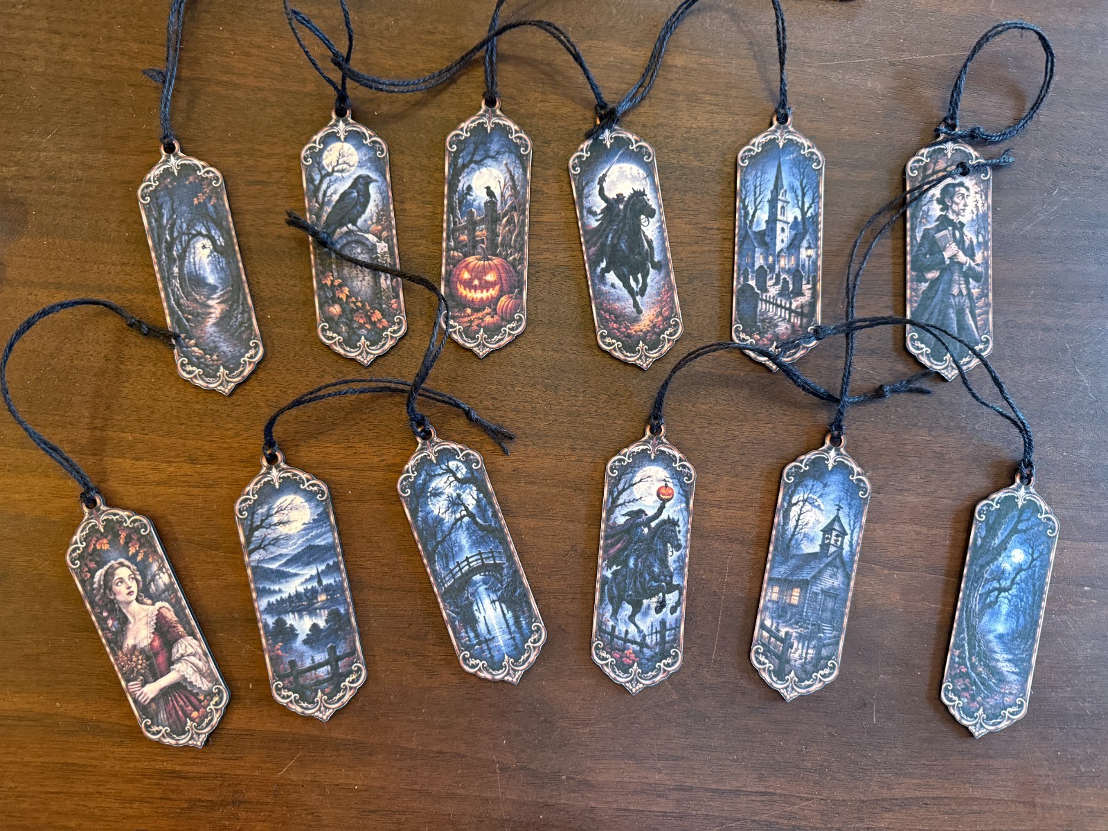 Legend of Sleepy Hollow Set of 12 Halloween / Christmas Ornaments Handmade