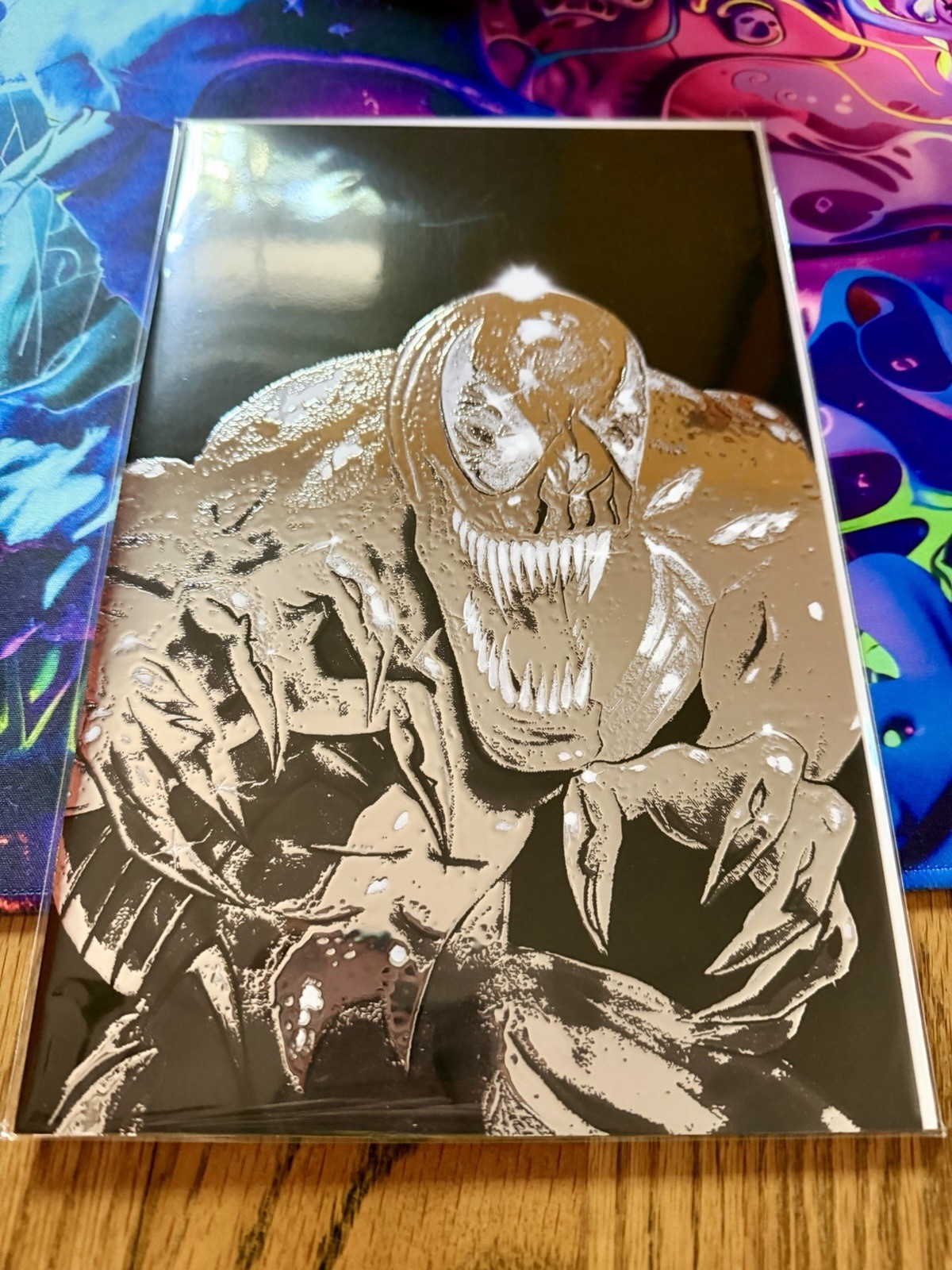 Tormented Tome- Platinum Protector Embossed Spot Foil Kyle Willis Ltd. 100 Venom