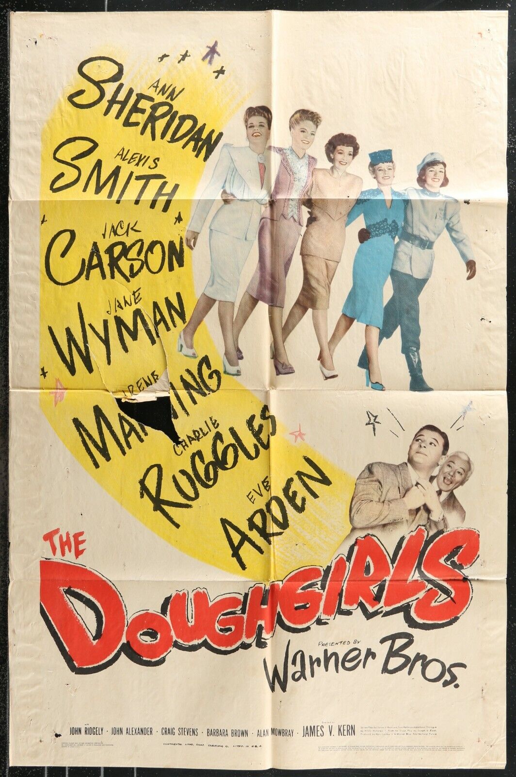 THE DOUGHGIRLS Ann Sheridan RARE  ORIGINAL 1944 1-SHEET MOVIE POSTER 27 x 41 -
