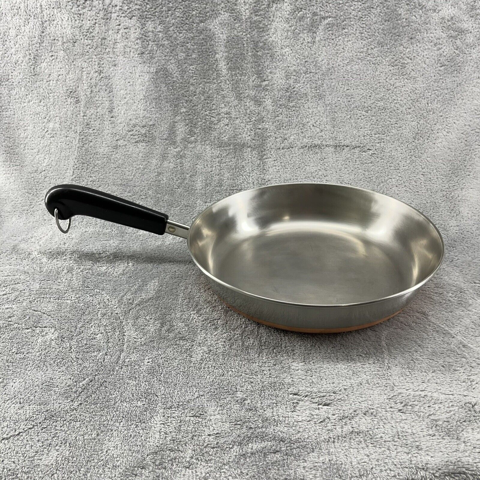 Vintage Revere Ware Skillet Frying Pan 10 In 85 Copper Bottom Clinton USA No Lid