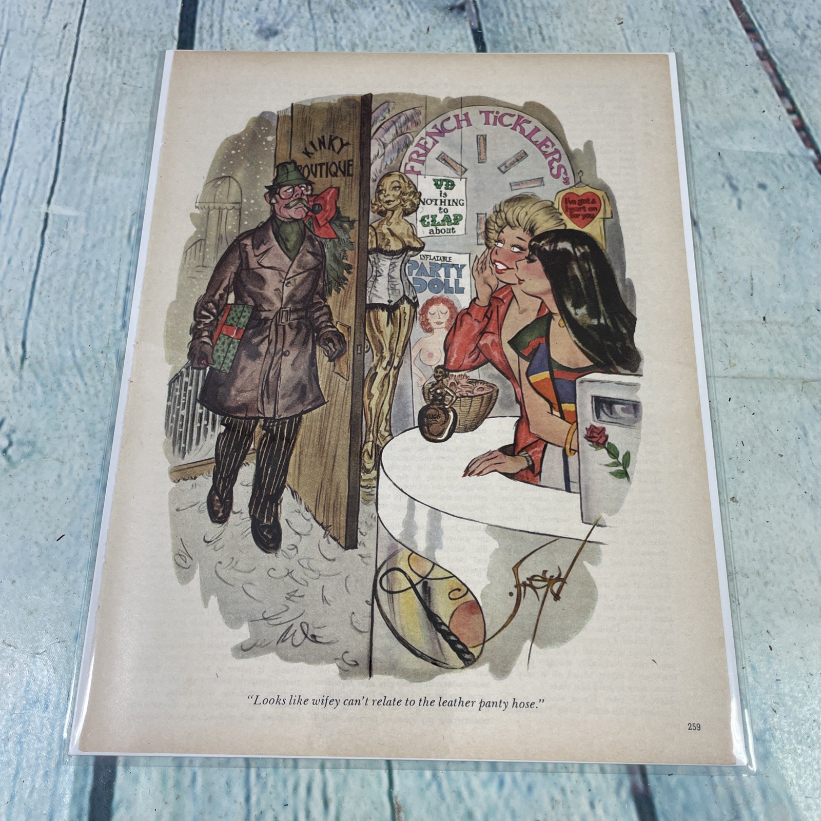 1978 Sexy Adult Cartoon Boutique Vintage Print Ad/Poster Pinup Art Magazine Page