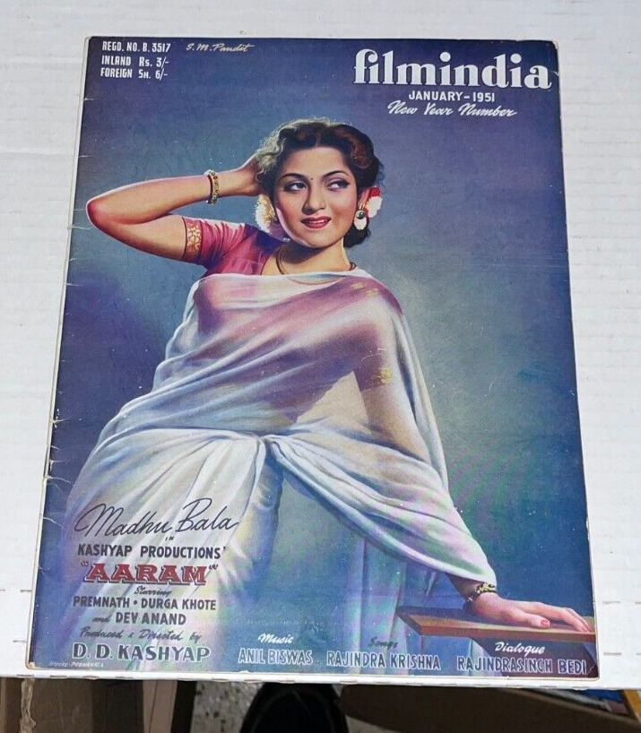 INDIAN RARE BOLLYWOOD VINTAGE FILMINDIA MAGAZINE January 1951