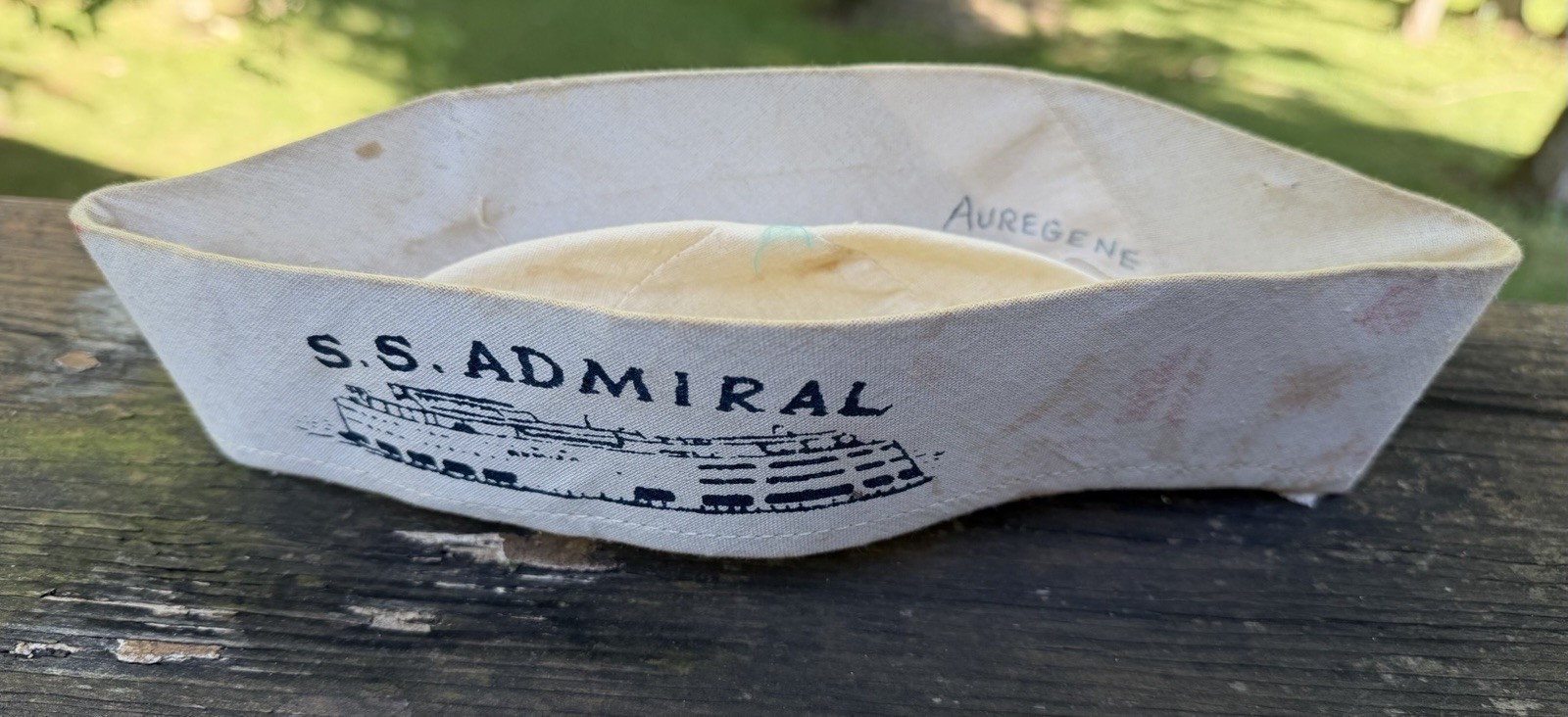 Vintage S.S. ADMIRAL St Louis MO souvenir sailor hat-1950\'s