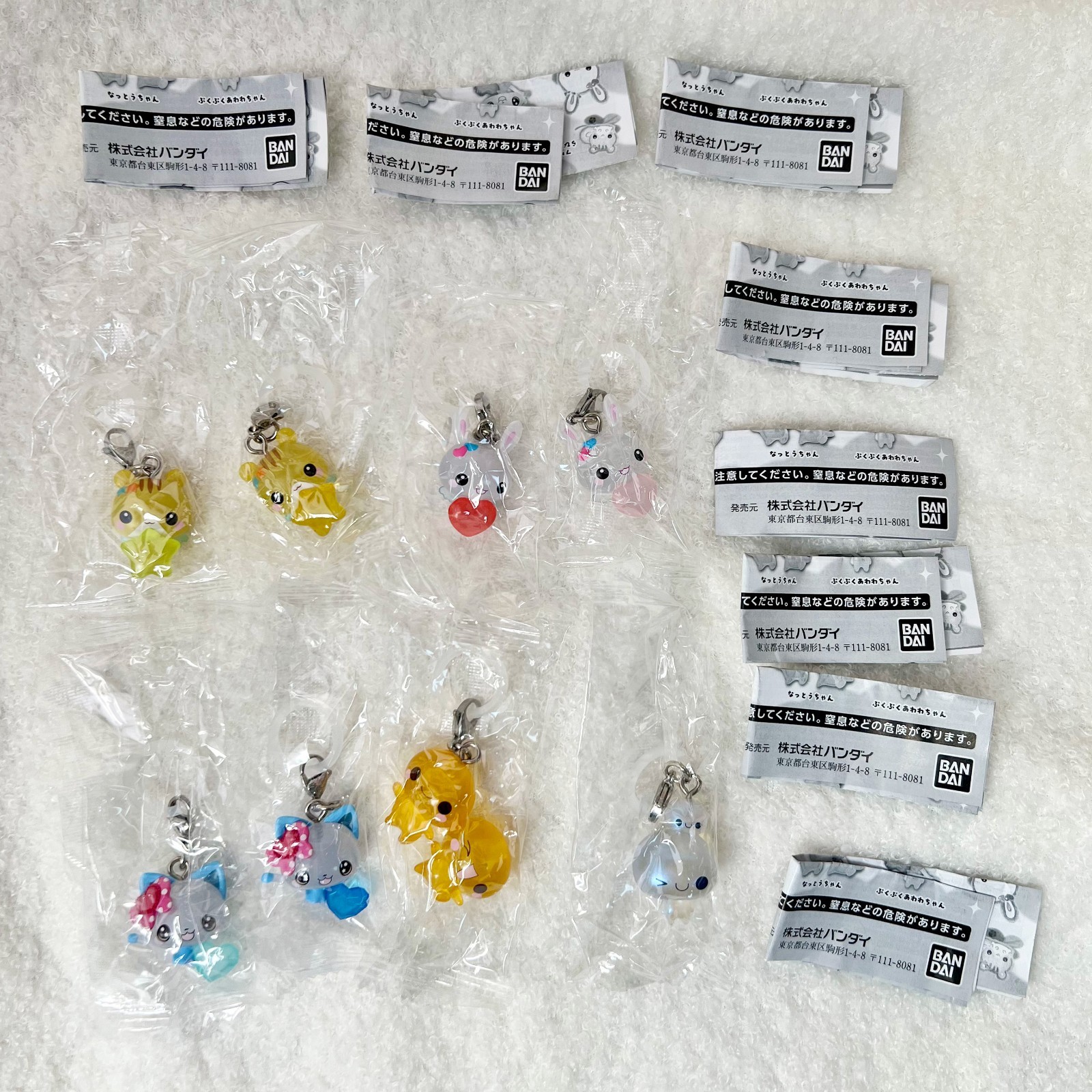 BANDAI Heisei Fancy Characters Mejirushi Marker Charms Complete Set 8 Gashapon BANDAI Heisei Fancy Characters Mejirushi Marker Charms Complete Set 8 Gashapon