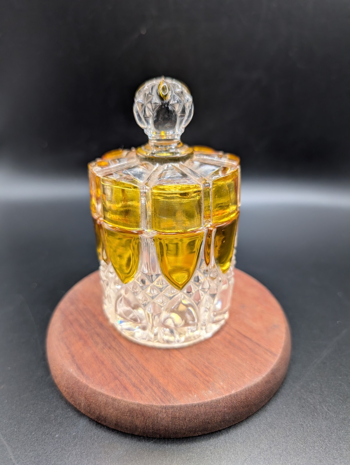 Antique Val St Lambert Crystal Vanity Dresser Jar 1920-1930 Antique Val St Lambert Crystal Vanity Dresser Jar 1920-1930