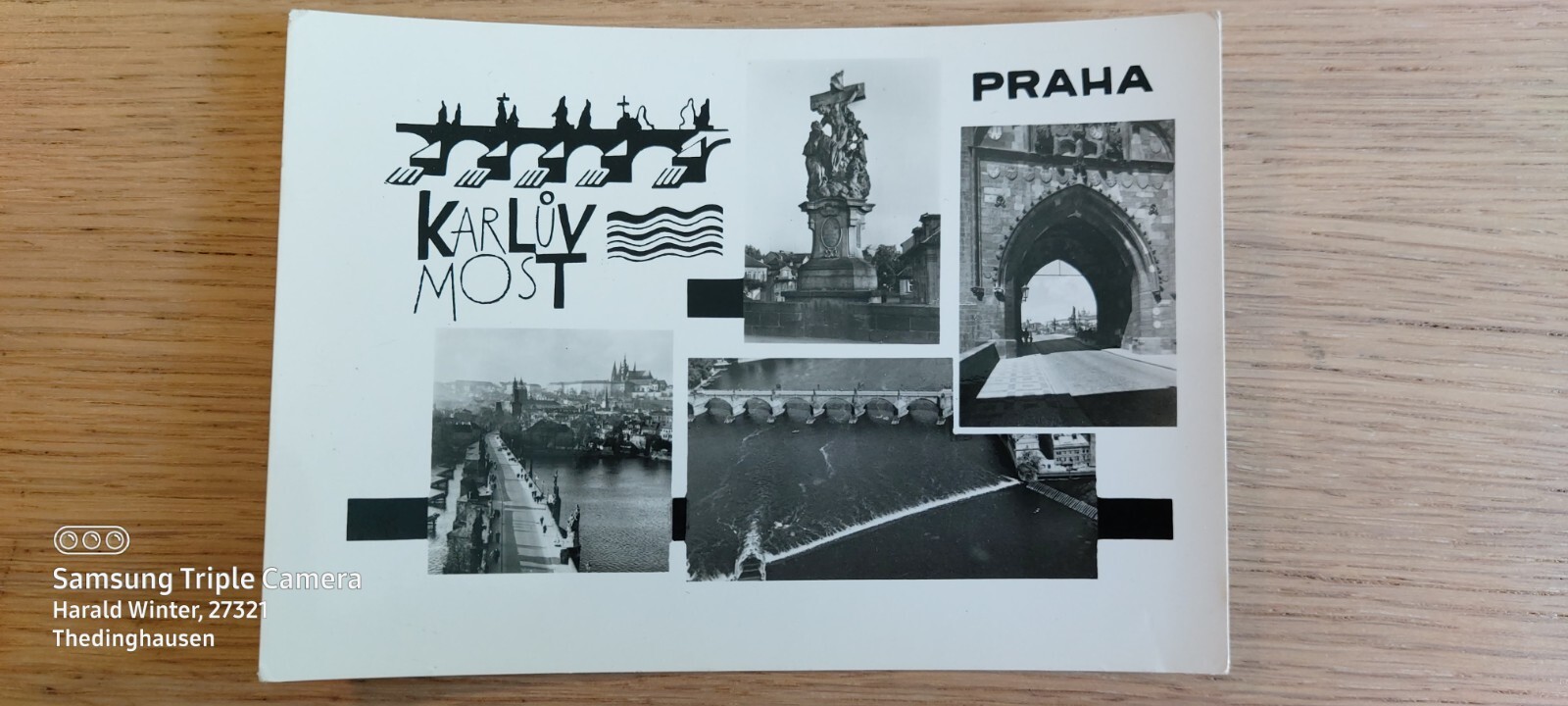 Postcard Praha Karluv Most ungel _