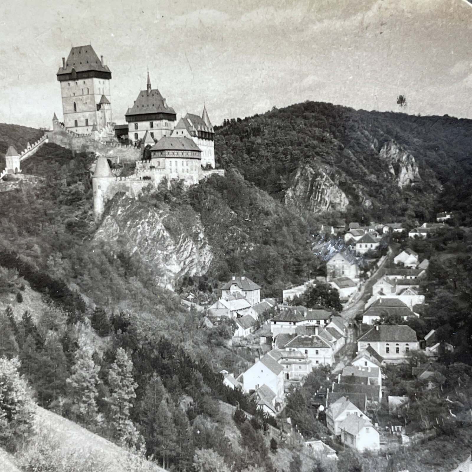 Carlstein Castle Stereoview Keystone View Co. Prague Czechoslovakia 1919 Carlstein Castle Stereoview Keystone View Co. Prague Czechoslovakia 1919