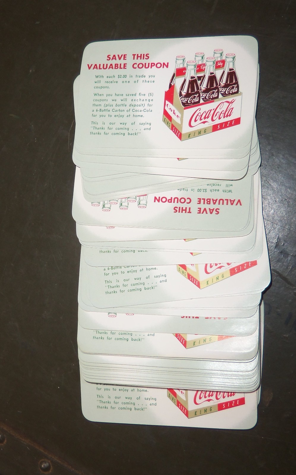 53 Vintage Coca Cola Coupon Cards 1950\'s Soda Advertising Promotional