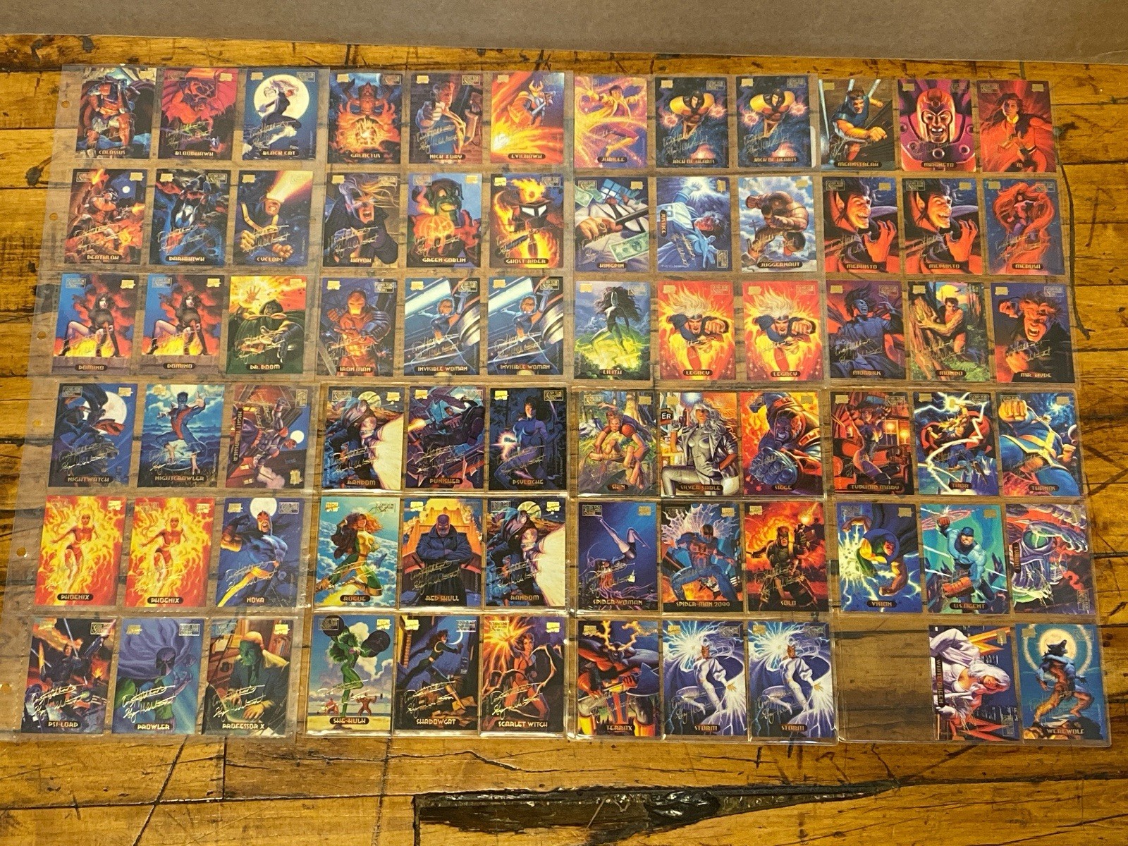 1994 Fleer Marvel Masterpieces Gold Foil Signature Series Card Lot Hildebrandt