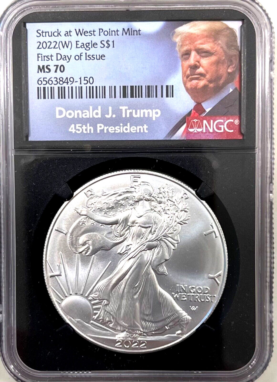 2022 (W) American Silver Eagle $1  NGC MS70 FIRST DAY OF ISSUE - TRUMP 🇺🇸