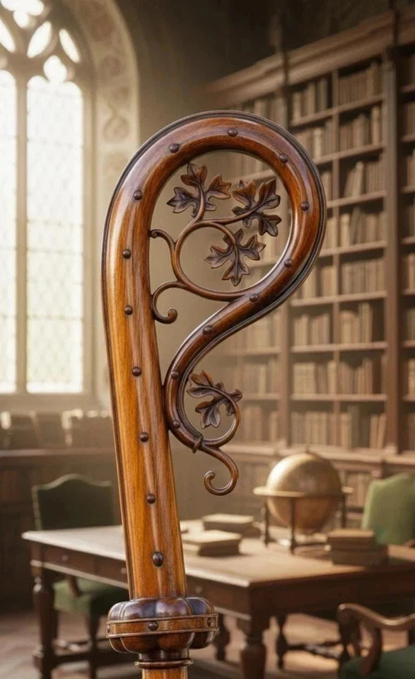 Wooden CROZIER Bishop Staff Crosier Quality Craftsmanship High Christmas SH