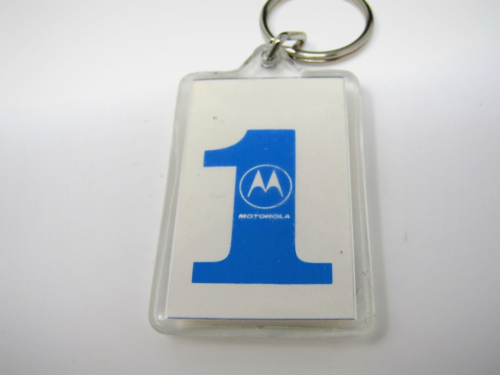 Vintage 1988 Motorola Keychain #1 Logo Malcolm Baldrige Quality Award Promo Fob