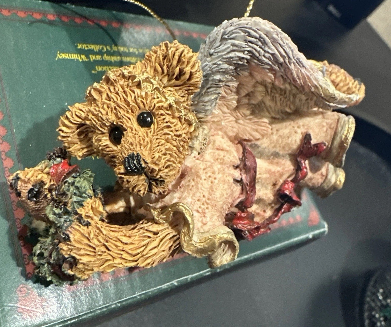 Boyds Bears Hope Angel Bear W/Wreath Ornament 2\