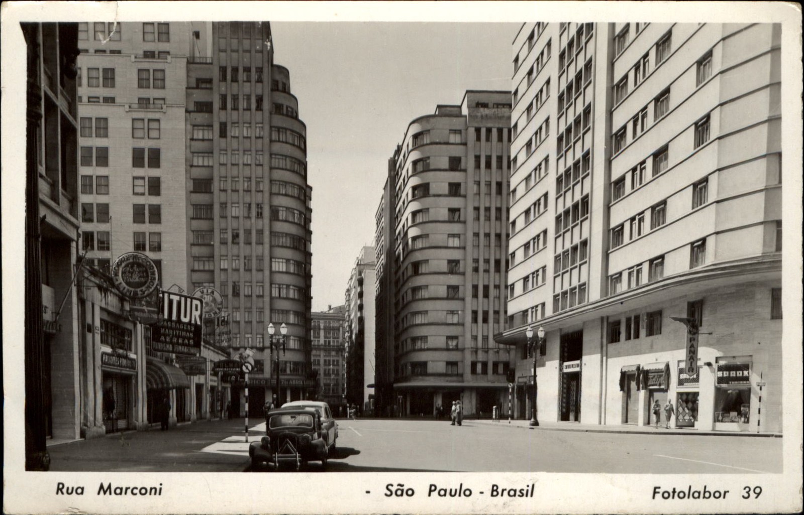 Rua Marconi Sao Paulo Brazil Brasil RPPC mailed 1953