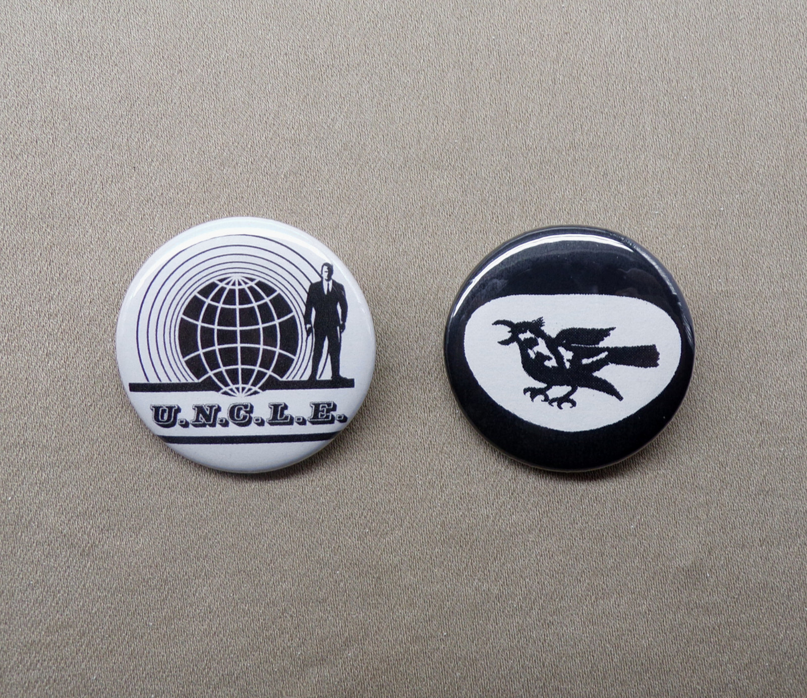 Man From UNCLE Logo & THRUSH Logo 1.25