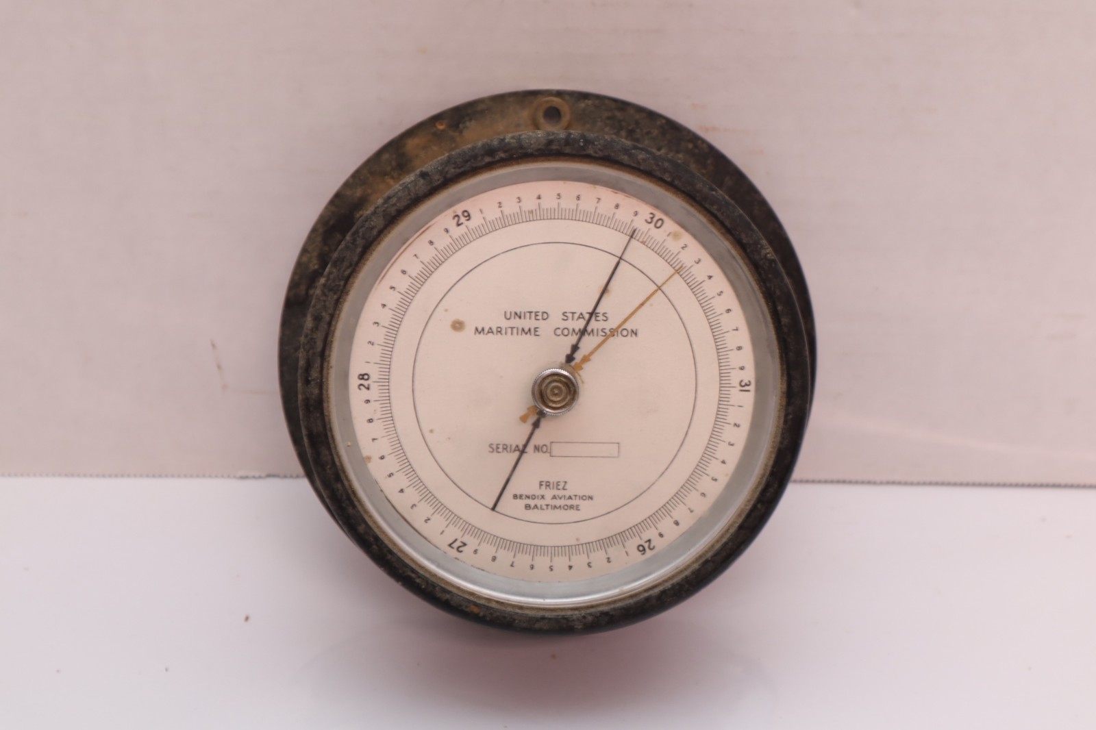 BAROMETER FRIEZ - U.S MARITIME COMMISSION - CIRCA 1942 WWII Bendix