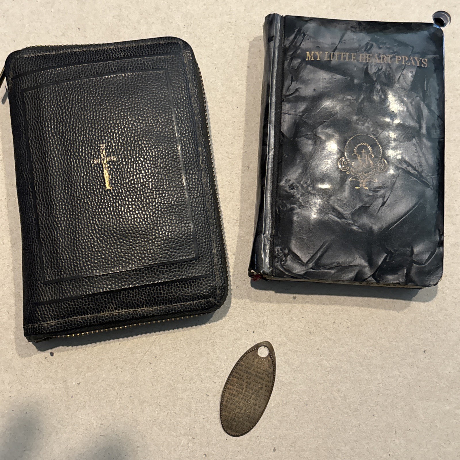 Vintage Prayer Book Catholic Sister Mary Theola  1954 Cover, Case & Prayer Coin