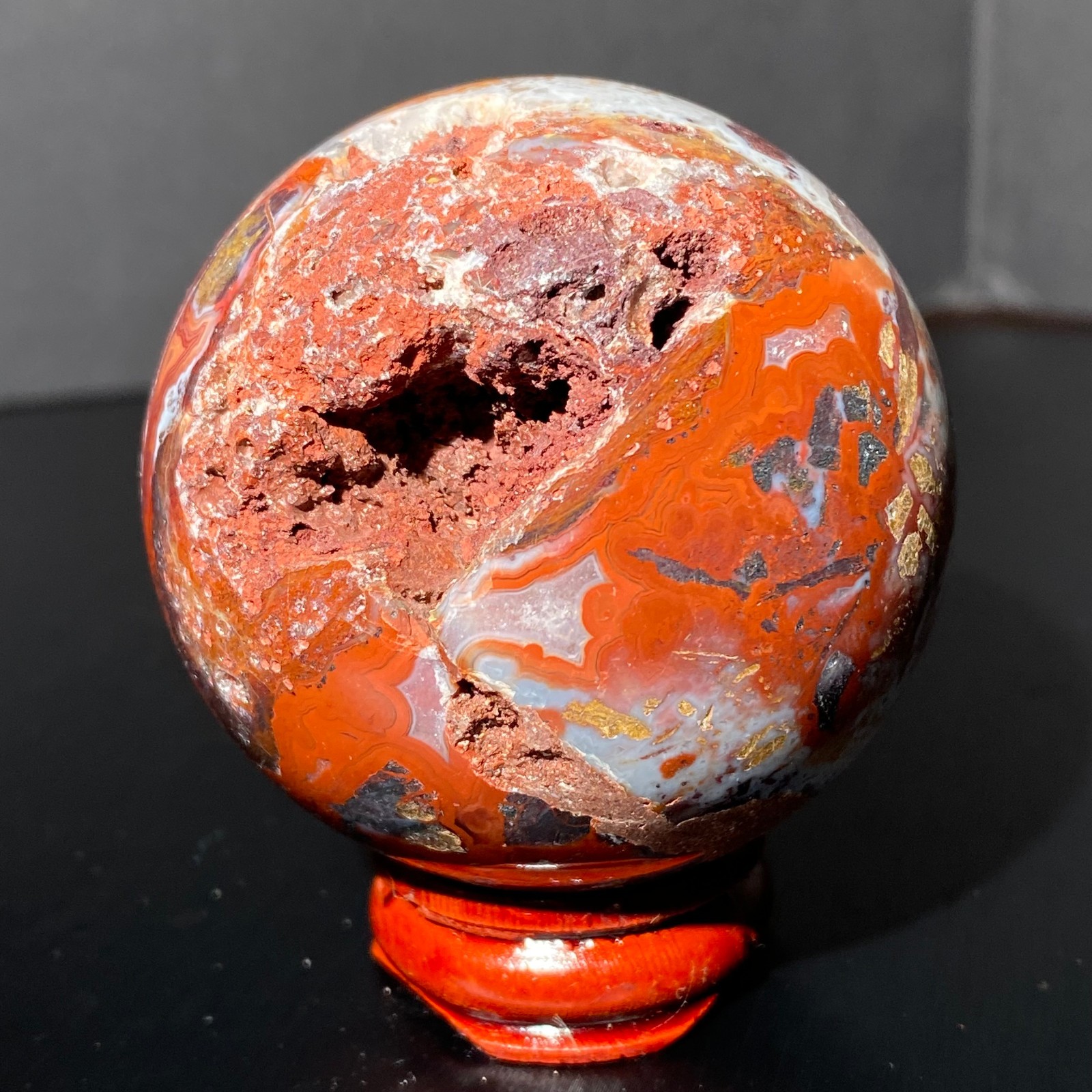 232G Natural Mexican agate Ball Quartz Crystal Sphere Reiki Crystal Decor Gift 232G Natural Mexican agate Ball Quartz Crystal Sphere Reiki Crystal Decor Gift