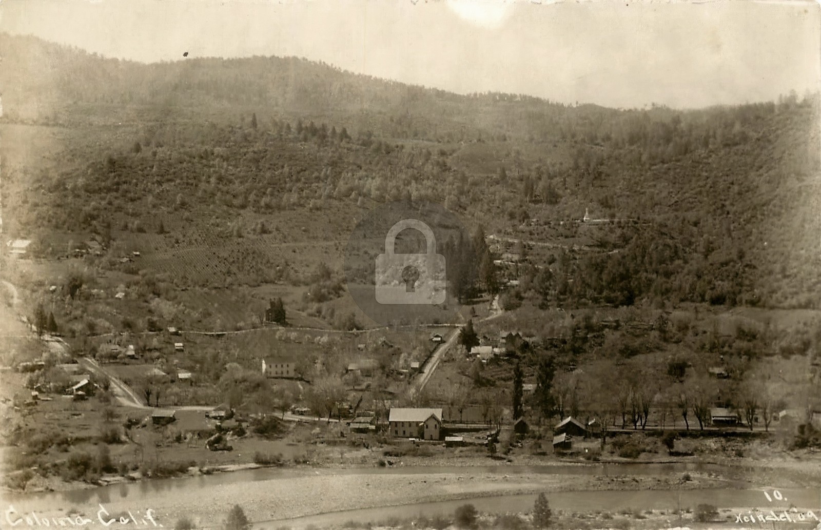 Coloma California Bird's Eye View 1909 RPPC Photo Postcard COPY Coloma California Bird's Eye View 1909 RPPC Photo Postcard COPY