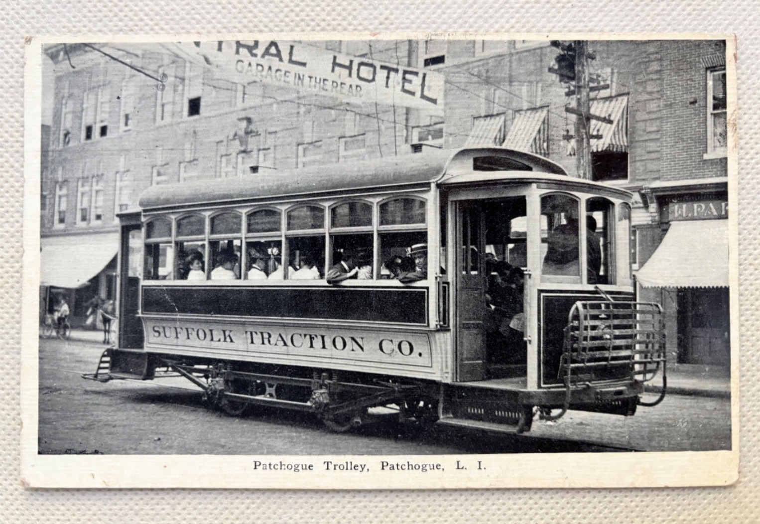 Patchogue NY Antique Postcard Suffolk Traction Trolley/Interurban Long Island Patchogue NY Antique Postcard Suffolk Traction Trolley/Interurban Long Island