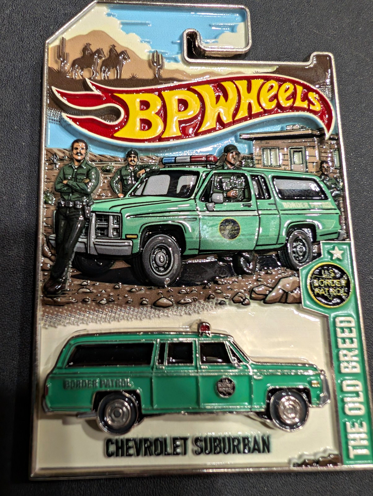 BP Wheels Border Patrol Series Chevy Suburban Green Truck Scottsdale Coin