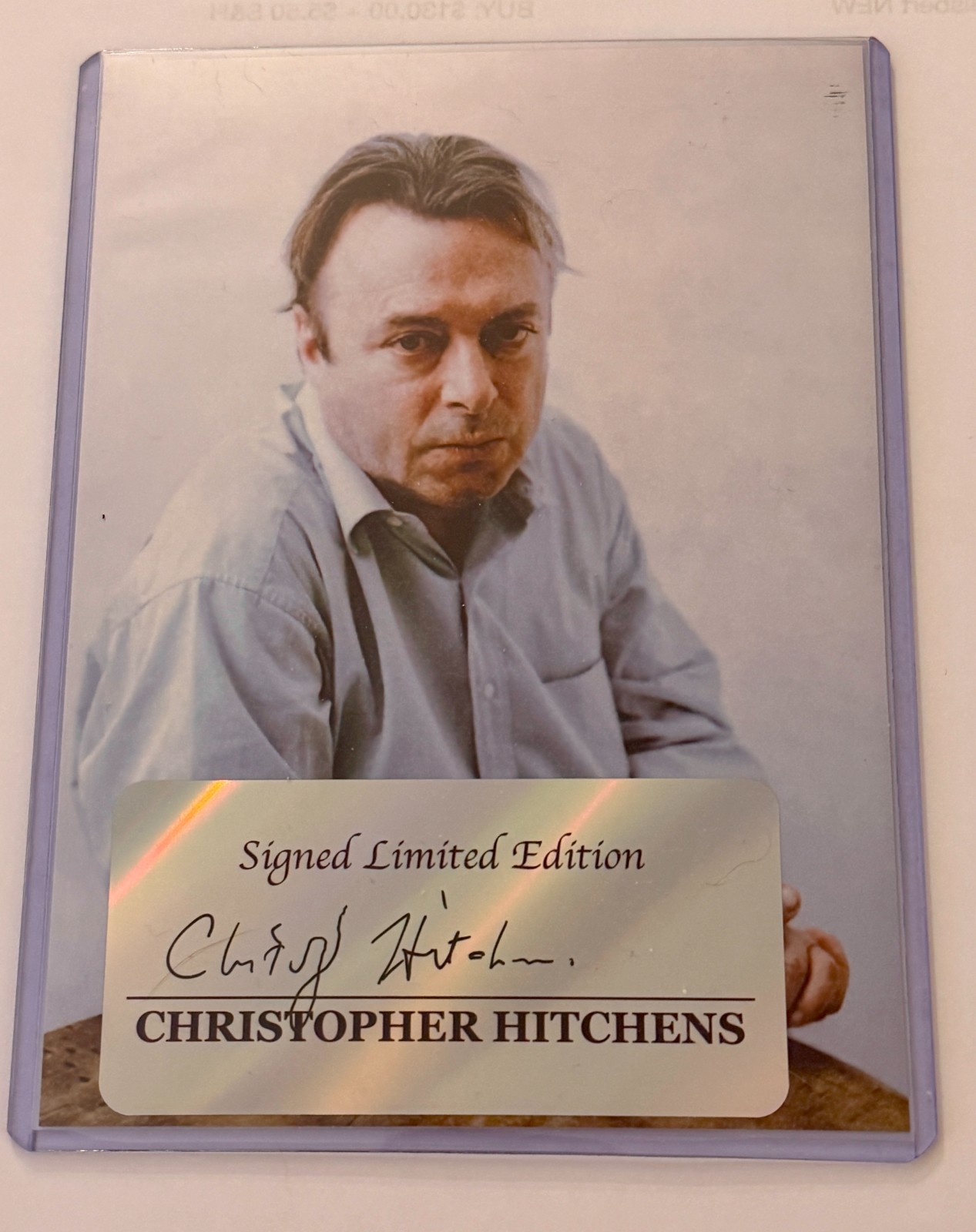 Author Christopher Hitchens Signed Limited Edition Photo 5x7 inch Very Rare COA