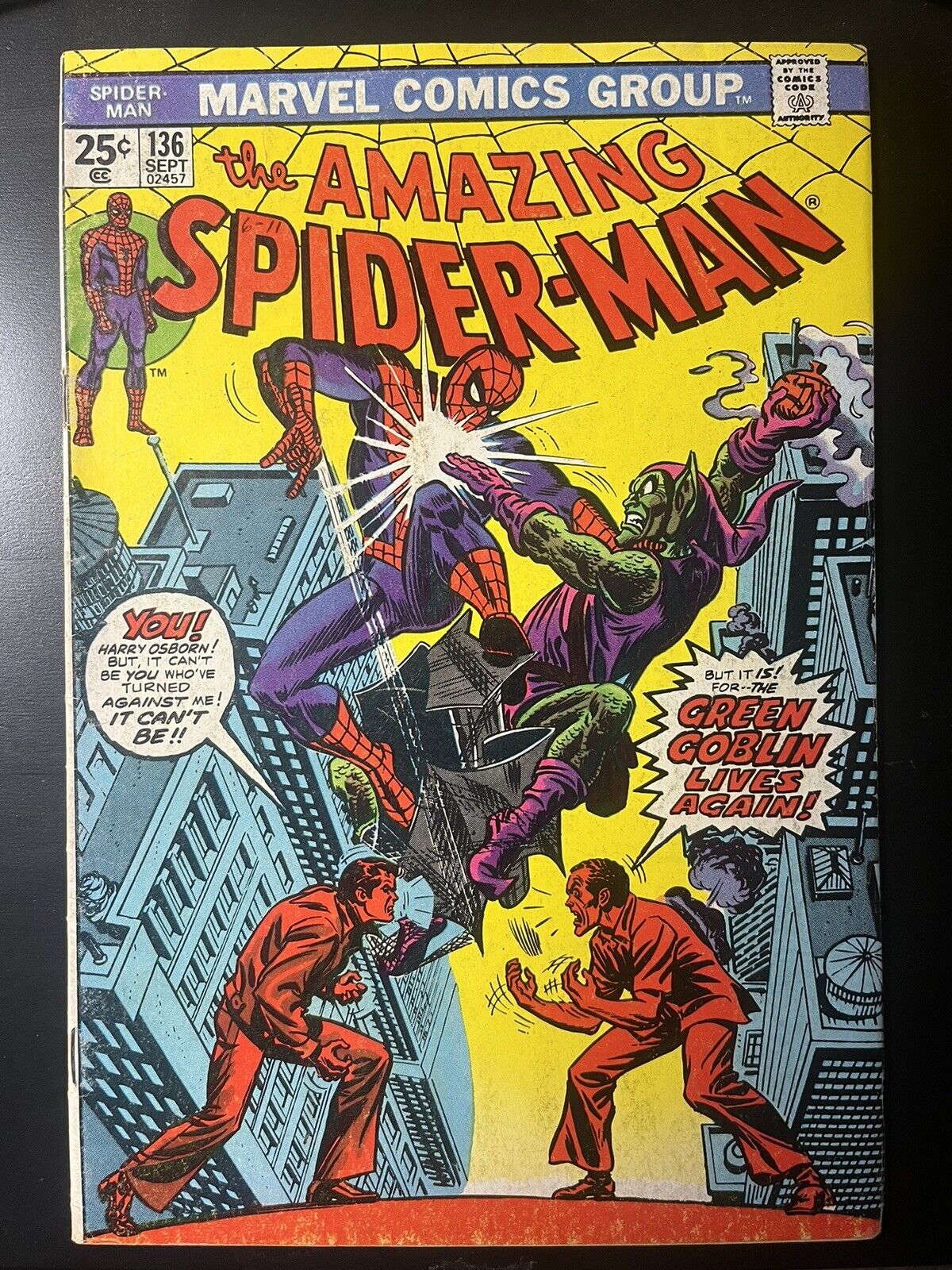 Amazing Spider-Man #136 FN+ 4.5 1974 1st app. Harry Osborn as Green Goblin