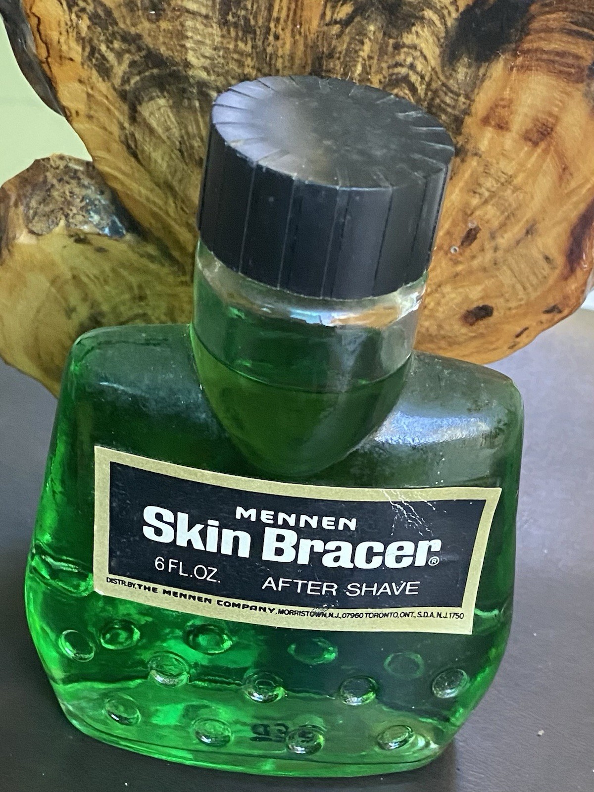 Vintage SKIN BRACER Original AFTER SHAVE by MENNEN 6 OZ Glass BOTTLE NOS