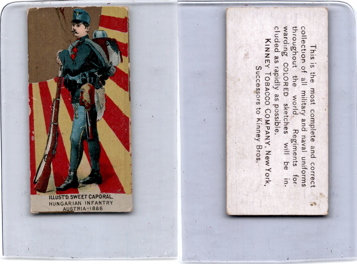 N224 Kinney Tobacco Card 1887, Military, Austria, Hungarian Infantry (A42)