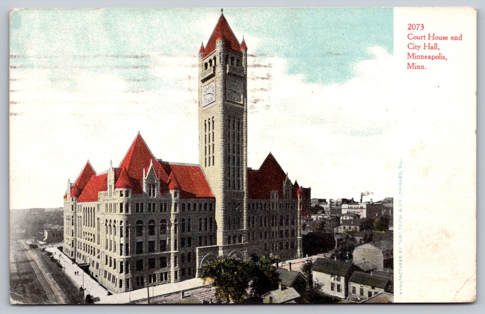 Postcard Court House and City Hall Minneapolis Minnesota c1907