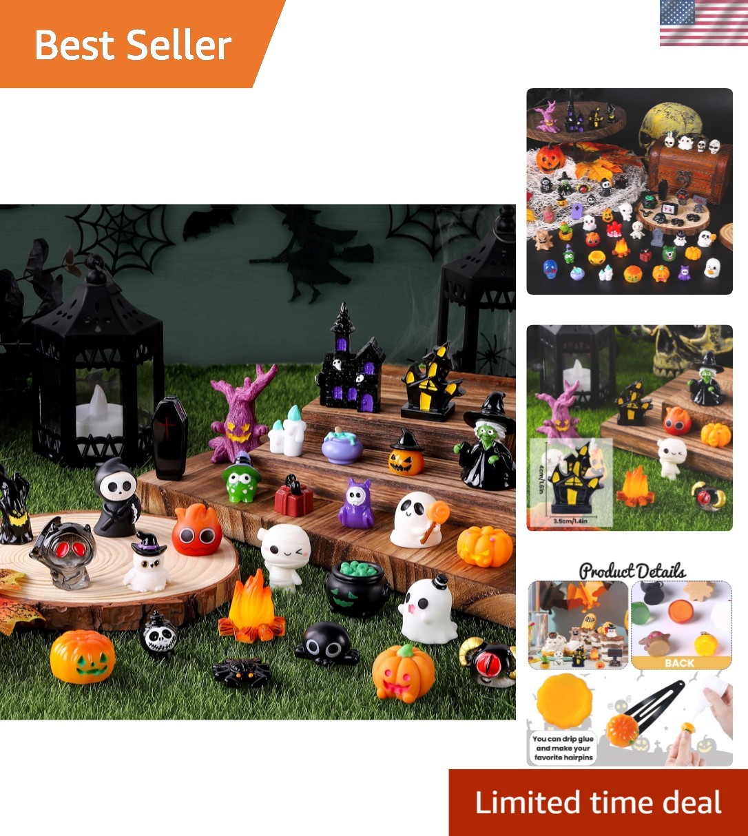 50pcs Halloween Mini Resin Figures 50 Styles Tiny Resin Figurines Little Smal... 50pcs Halloween Mini Resin Figures 50 Styles Tiny Resin Figurines Little Smal...
