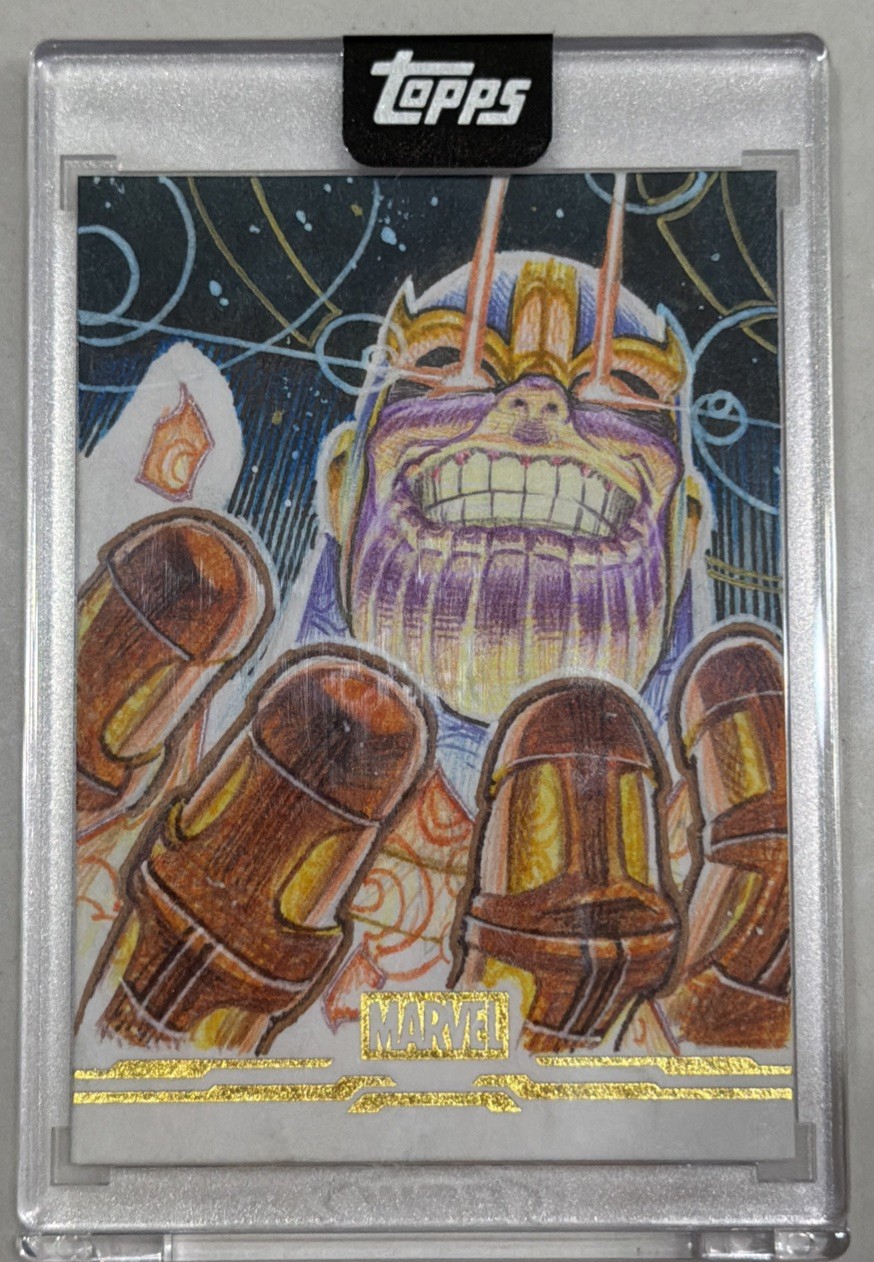 Topps 2026 Marvel Mint Thanos Sketch Card Auto Mirko Di Noia