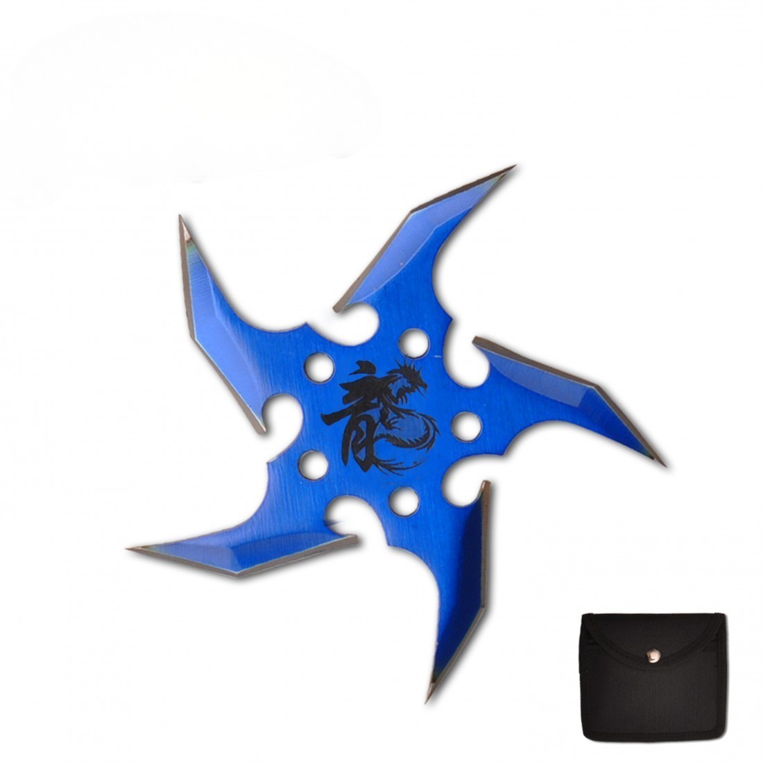 Blue 5 POINTS THROWING STAR with pouch Blue 5 POINTS THROWING STAR with pouch