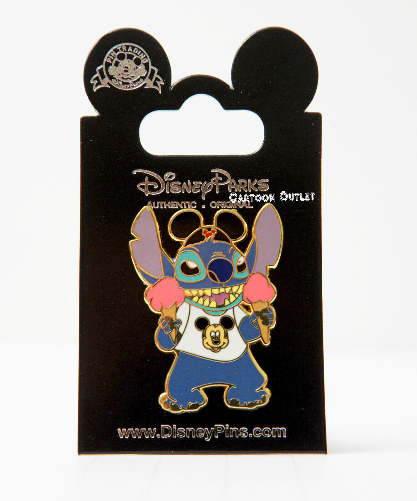 Disney Lilo & Stitch Pin Disneyland Collectible Trading Pin Stitch Holding Cones