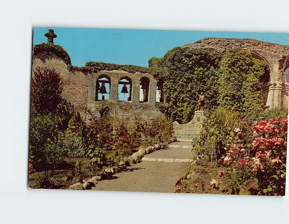 Postcard Campanario Great Stone Church Mission San Juan Capistrano CA USA