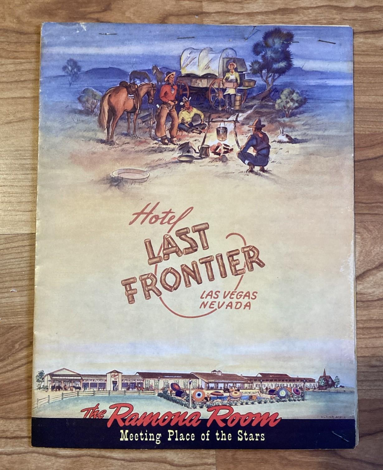Hotel Last Frontier Las Vegas Menu From 1946 Rare Piece From Las Vegas Casino