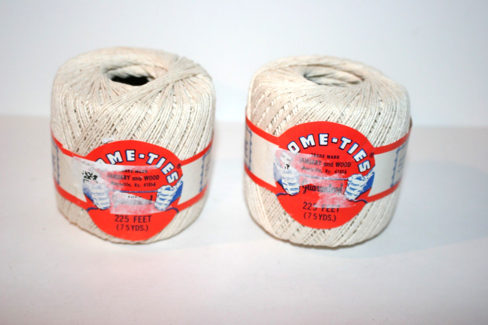 Vintage January and Wood Compnay Home Ties Household Twine 2 -225Ft Spools Rolls