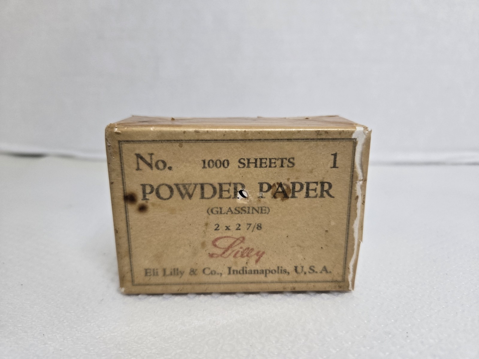 Rare Vintage Lilly glassine Powder paper Mint Green 2