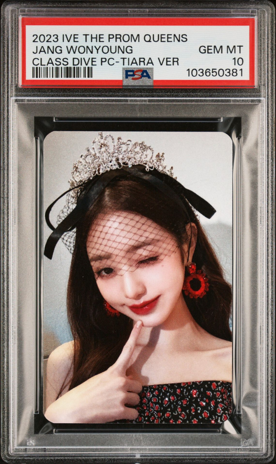 WONYOUNG 2023 IVE 1ST FAN CONCERT THE PROM QUEENS TIARA VERSION GEM MINT PSA 10
