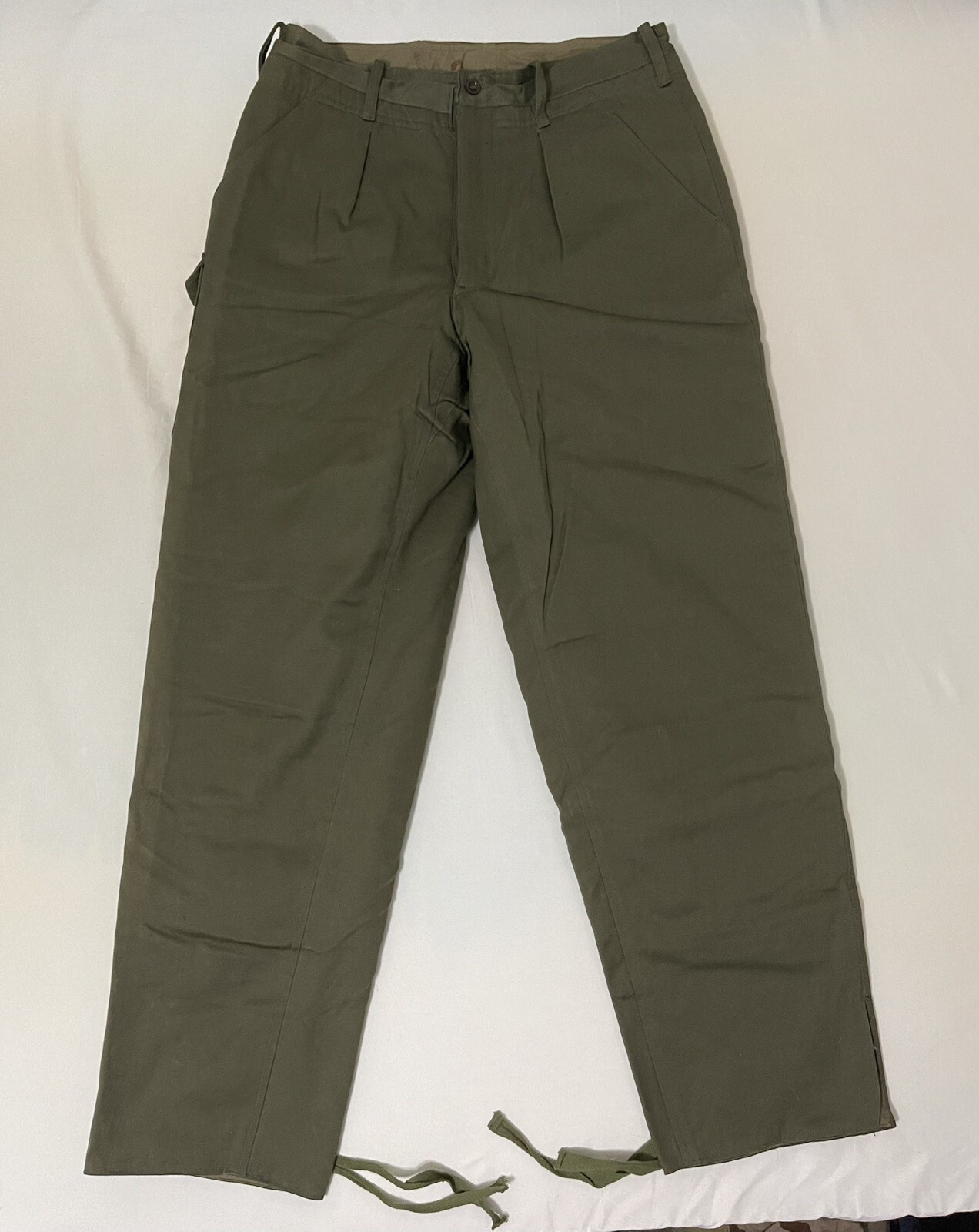 Vintage 1962 Military Pants Insulated Heavy Cold Weather Trousers Combat