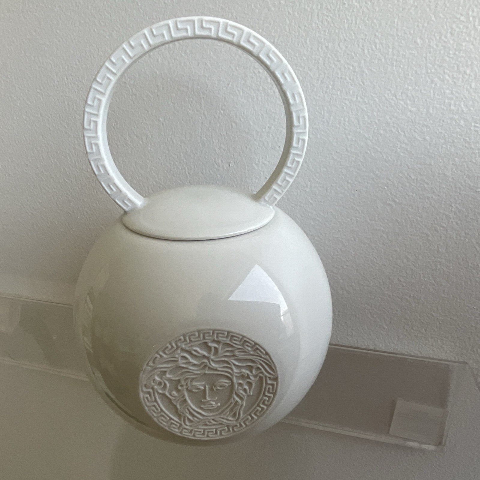 Versace Rosenthal La Medusa RARE White Tea Set Piece: Tea Holder